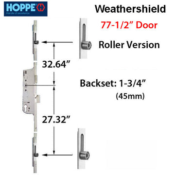 16mm 45/92 Manual Version Rollers At 27.32" & 32.6" - Weathershield / Winkhaus